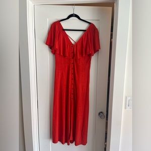 Button down midi dress